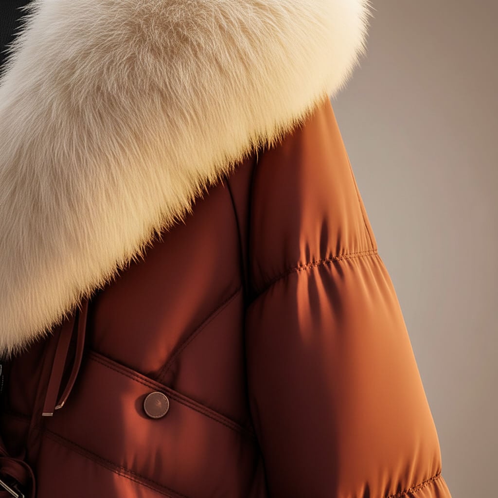 Erica Women's Coat in an Oversized Fit with a Belt and Quilting, photo 2