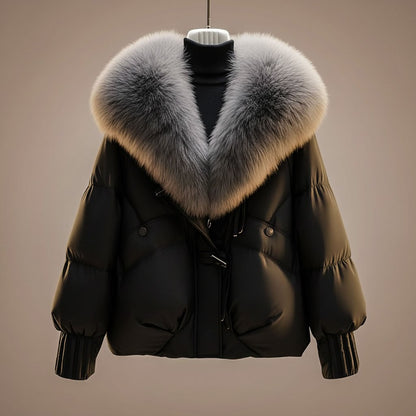 Erica Women's Coat in an Oversized Fit with a Belt and Quilting, photo 6
