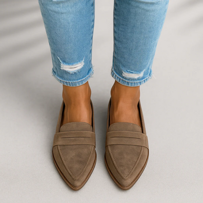 Fenella Women's Pointed Toe Loafers with Strap, photo 1