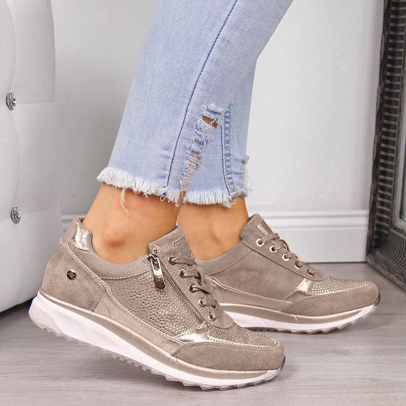 Greta Women's Sneakers with Laces and a Wedge Heel, photo 1