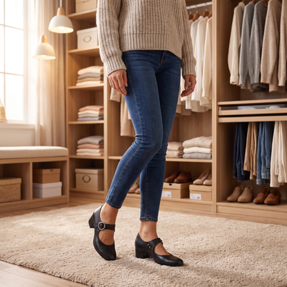 Josephine | Leather Mary Jane Heels photo 2