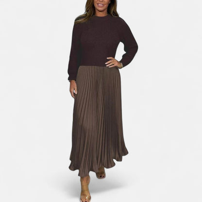 Hilary Women's Dress in Maxi Length with Pleats, photo 10
