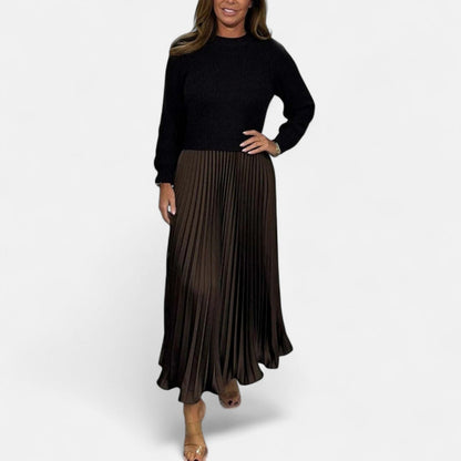 Hilary Women's Dress in Maxi Length with Pleats, photo 9