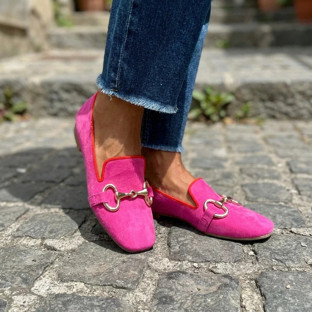 Imelda Women's Suede Loafers with Metal Detail, photo 3