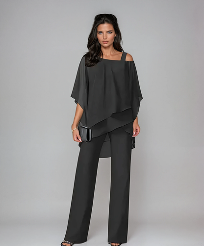 India Women's Co-ord Set with Wide Legs and an Asymmetric Cut, photo 2