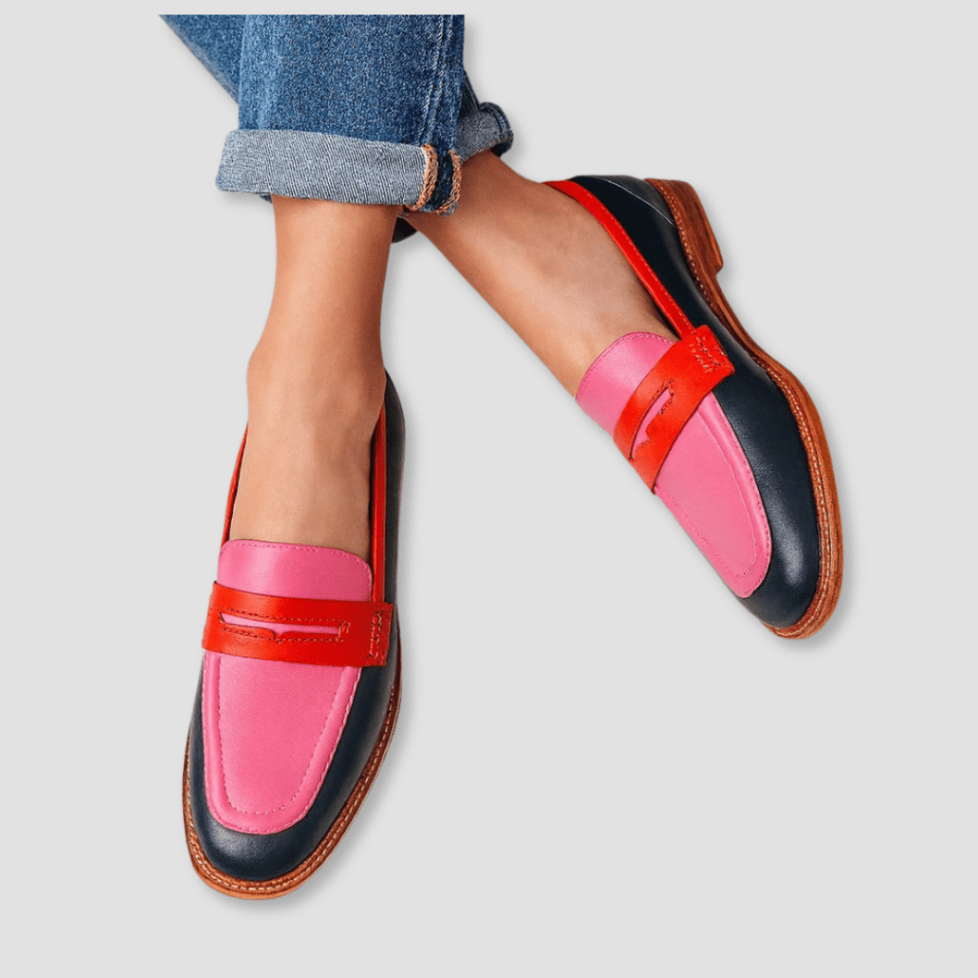 Joan Women's Loafers with Colour Blocking in Black, photo 1