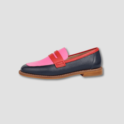 Joan Women's Loafers with Colour Blocking in Black, photo 4