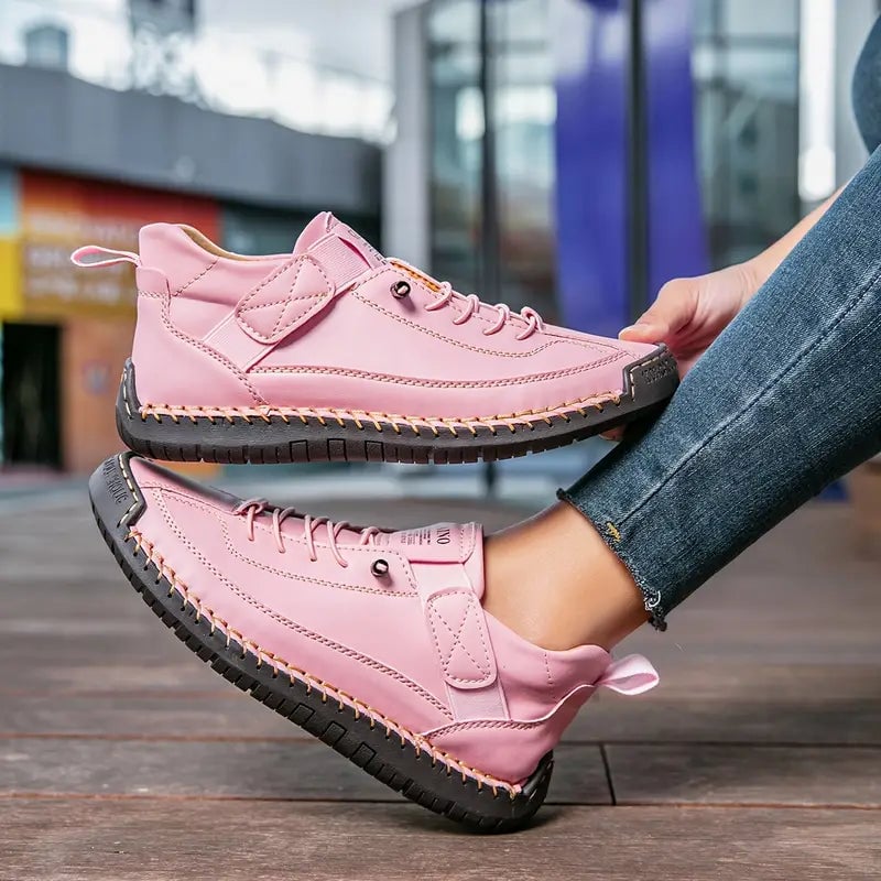 Kaia Women's Sneakers with Laces and Adjustable Straps in Pink, photo 1