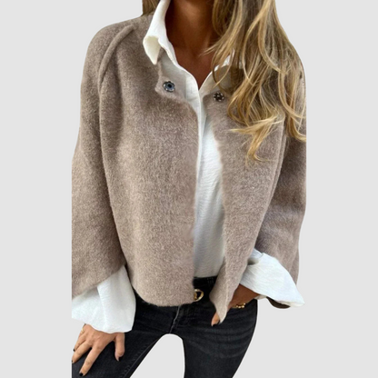 Kathleen Women's Coat in a Relaxed Fit with a Stand Collar, photo 1