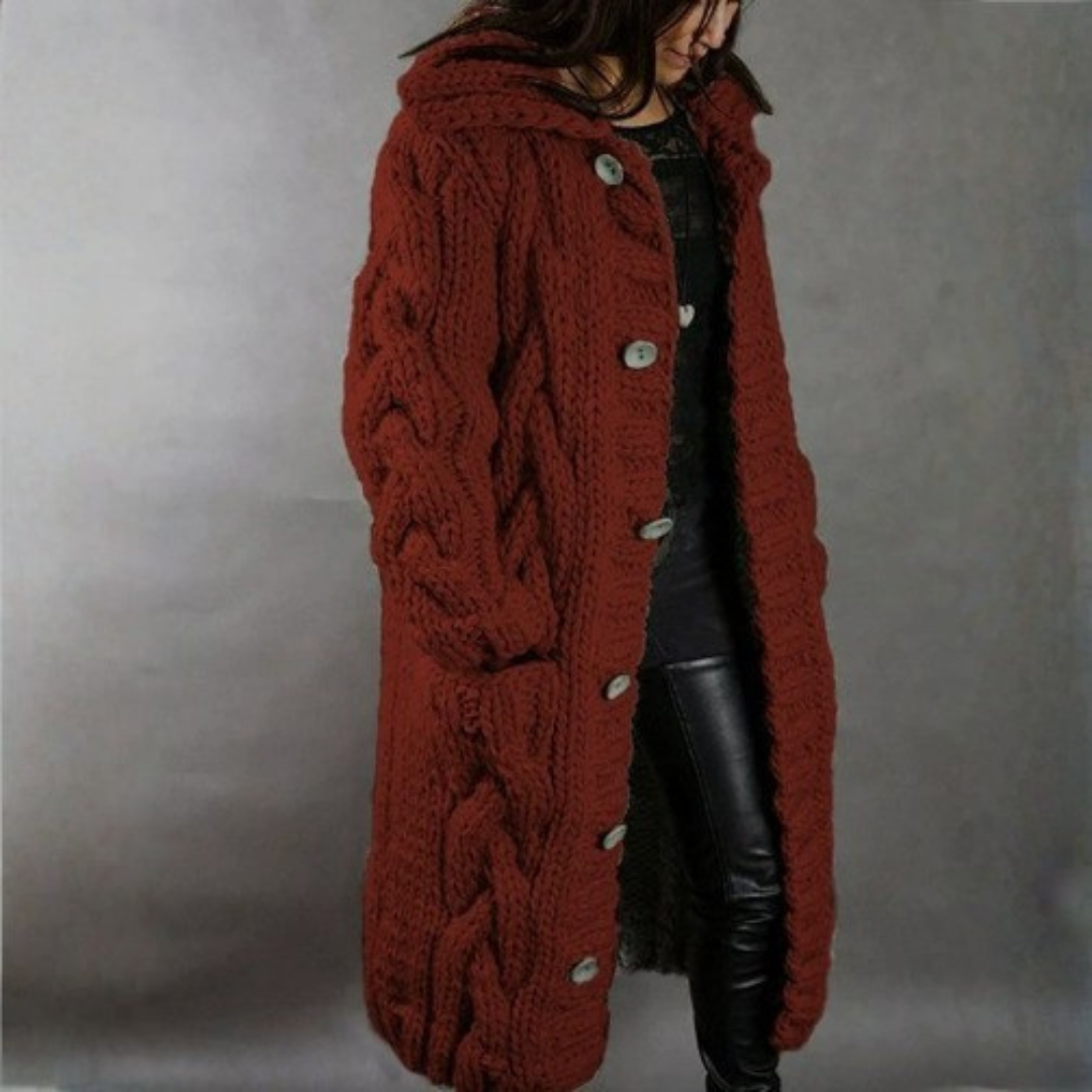 Lisa Women's Sweater in Knit in an Oversized Fit with a Cable Knit, photo 6