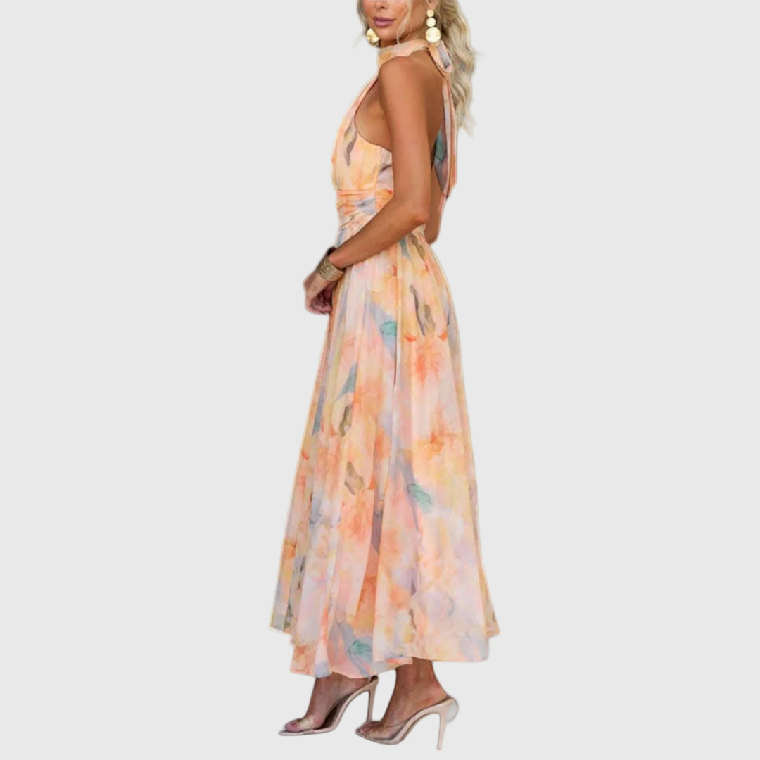 Lola Women's Dress in Maxi Length in Orange, photo 4