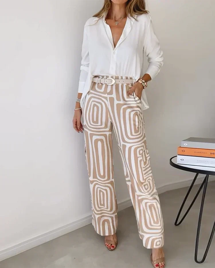 Marilyn Women's Co-ord Set with a Classic Collar with Buttons and an All-over Print, photo 1