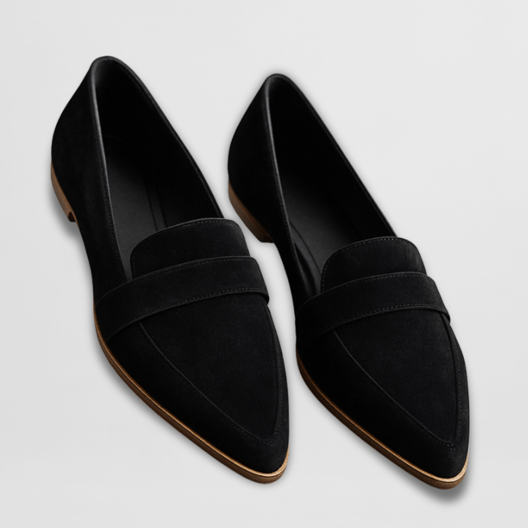 Maxima Women's Loafers with a Flat Sole in Khaki, photo 3