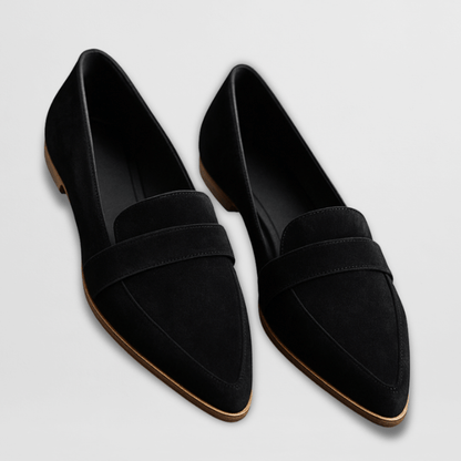 Maxima Women's Loafers with a Flat Sole in Khaki, photo 3