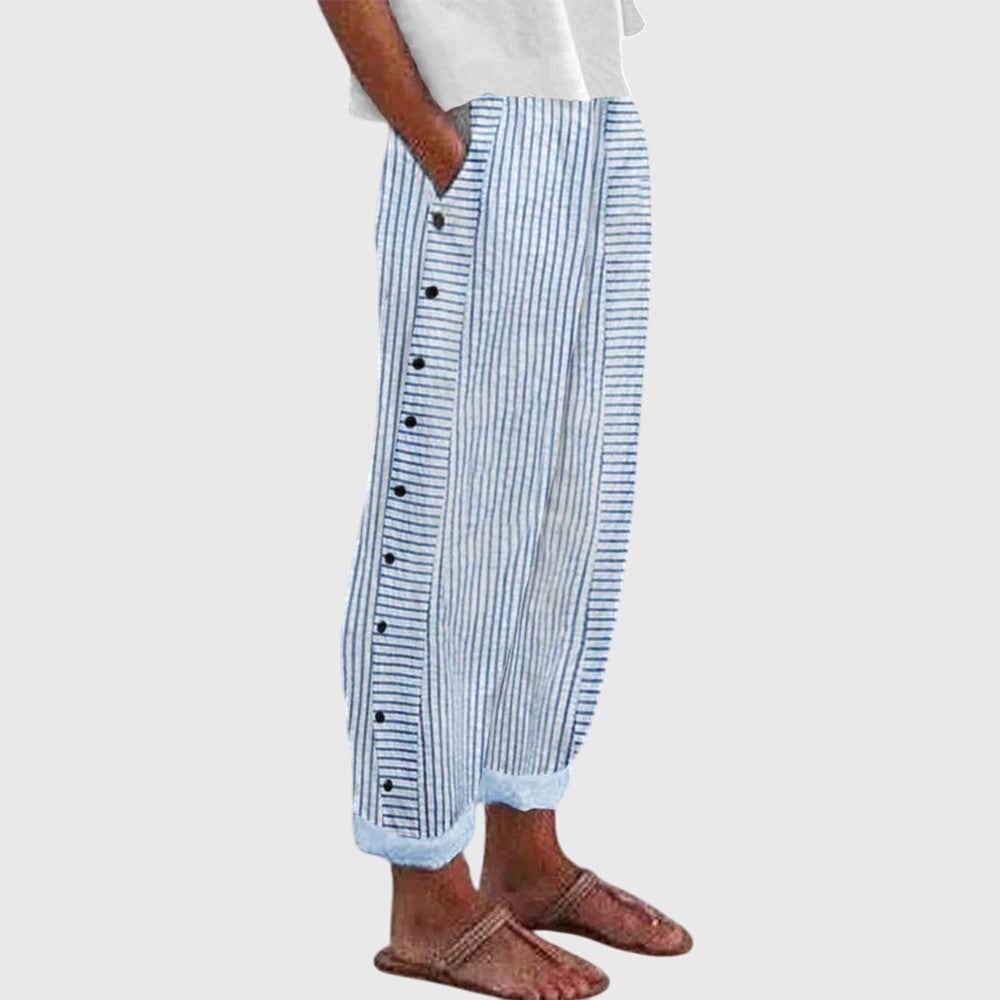 Michelle Women's Trousers at Ankle Length with Stripes, photo 1