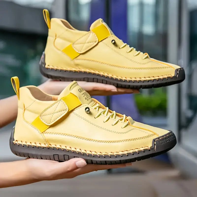 Molly Women's Sneakers with Laces and Adjustable Straps in Yellow, photo 1