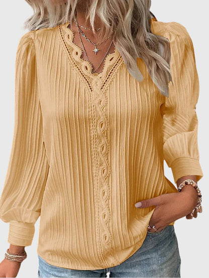 Nola Women's Sweater with a V-neck and Lace, photo 7