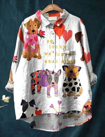 Pearl Women's Blouse in Polyester with Buttons and an All-over Print, photo 2