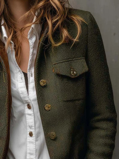 Petra Women's Military Jacket with Stand Collar, photo 4