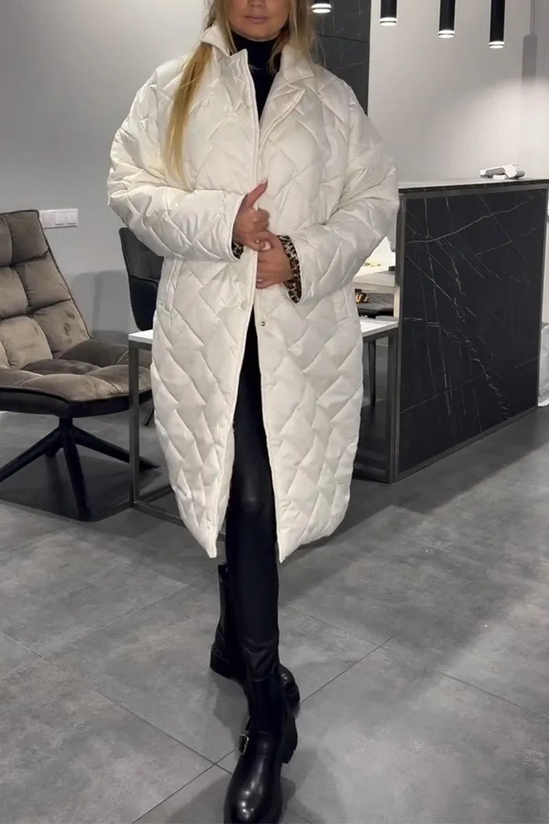 Philippa Women's Quilted Coat with a Leopard Print Lining, photo 5