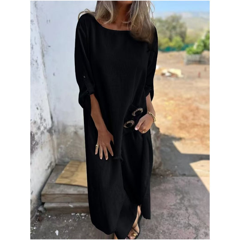 Poppy Women's Dress in a Cotton-linen Blend in a Relaxed Fit, photo 3