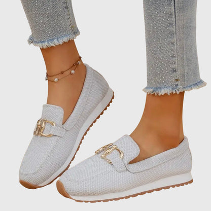 Sabine Women's Knit Loafer Sneakers with Buckle, photo 10