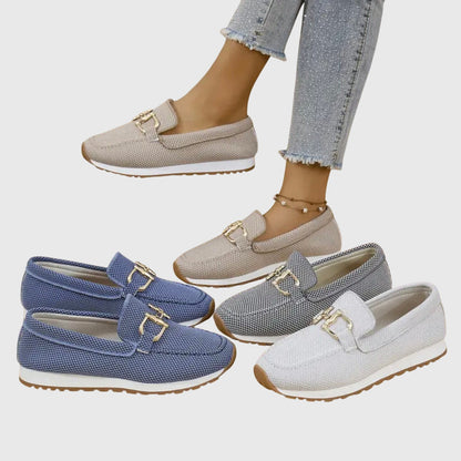 Sabine Women's Knit Loafer Sneakers with Buckle, photo 7
