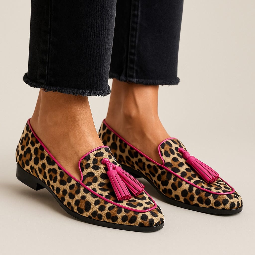 Selma Women's Loafers with a Tassel and a Leopard Print, photo 1