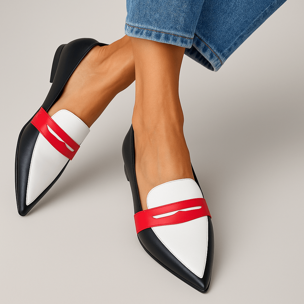 Simone Women's Loafers with Colour Blocking, photo 1