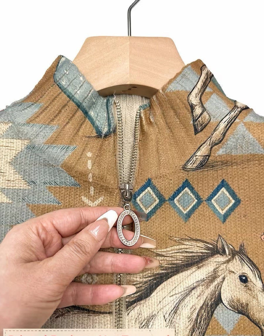 Sonia Women's Cardigan with a Zip and an All-over Print, photo 3