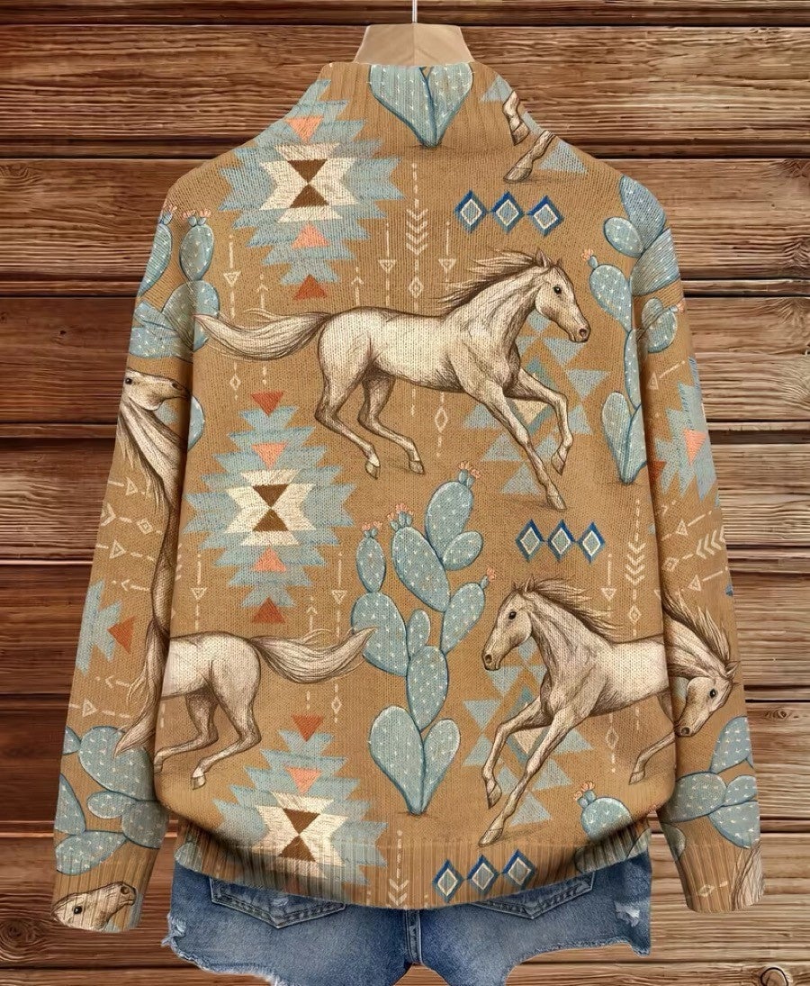 Sonia Women's Cardigan with a Zip and an All-over Print, photo 5