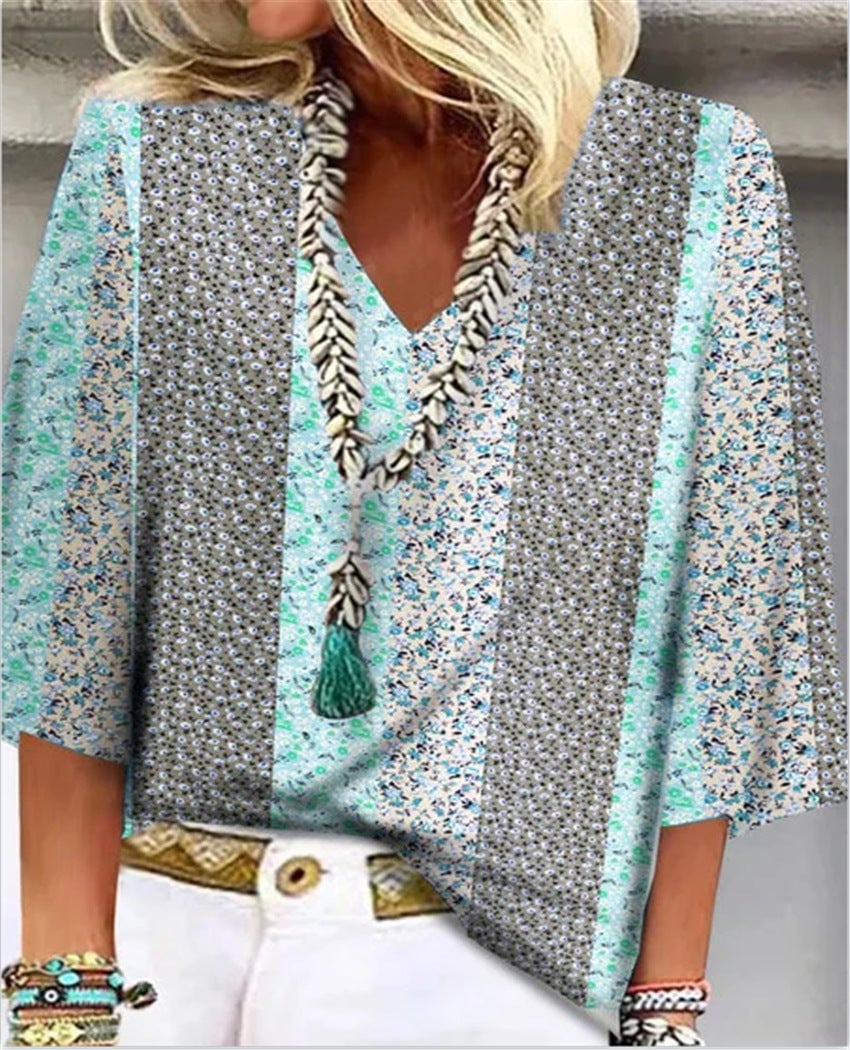 Stephanie Women's Blouse in Polyester in a Relaxed Fit with a Floral Print, photo 2