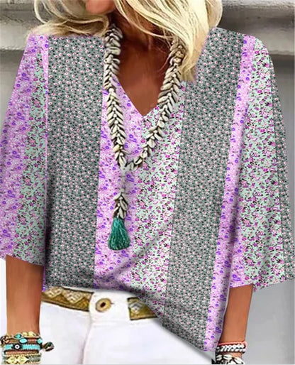 Stephanie Women's Blouse in Polyester in a Relaxed Fit with a Floral Print, photo 4