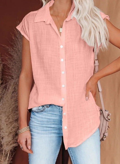 Sylvia Women's Blouse in a Relaxed Fit with a Classic Collar with Buttons, photo 4