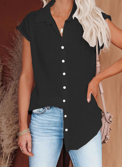 Sylvia Women's Blouse in a Relaxed Fit with a Classic Collar with Buttons, photo 5