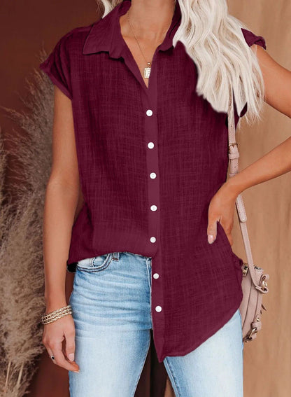 Sylvia Women's Blouse in a Relaxed Fit with a Classic Collar with Buttons, photo 6